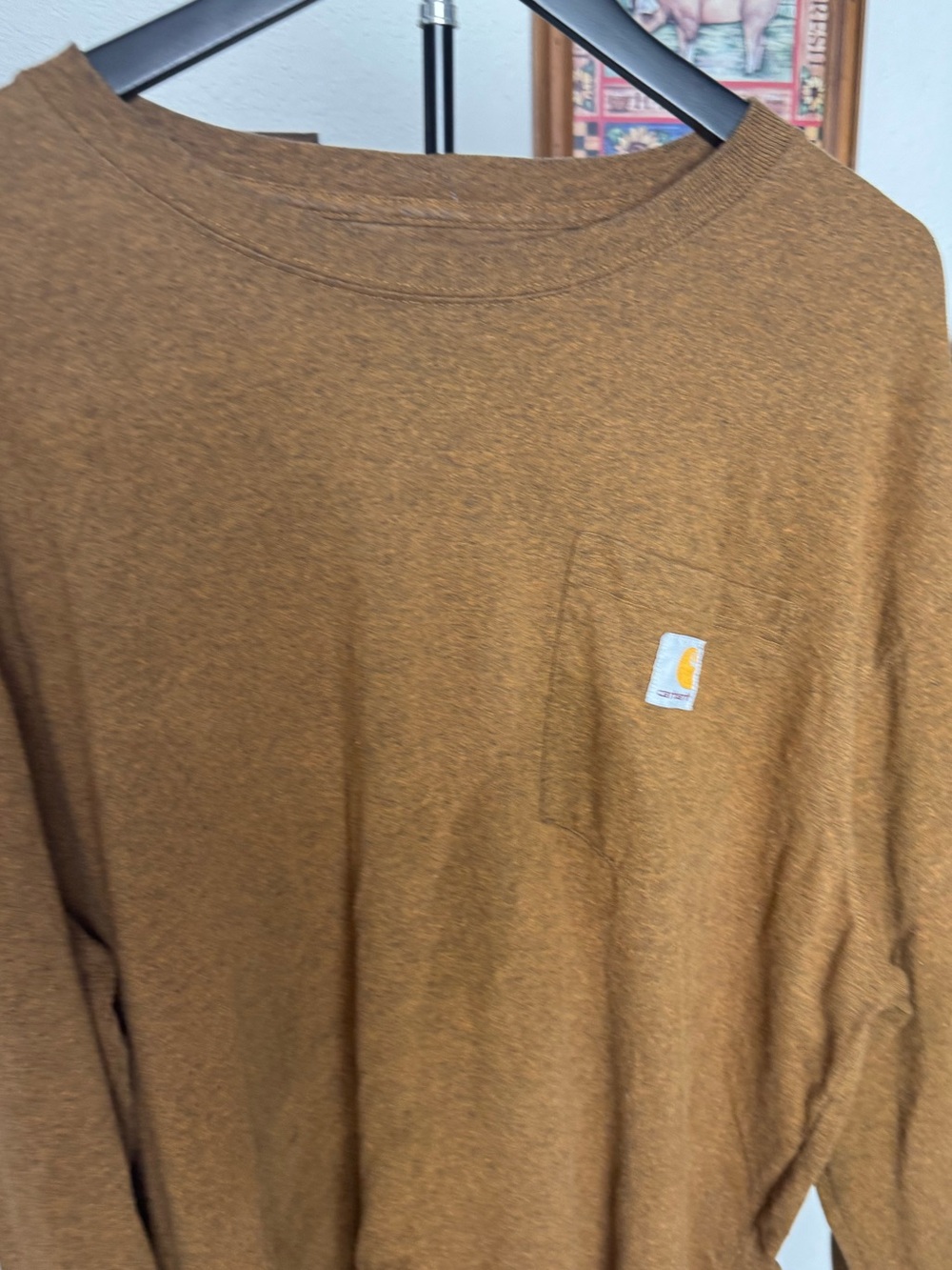 Carhartt Men’s Tan/Brown Crewneck Pocket Sweater Size XL